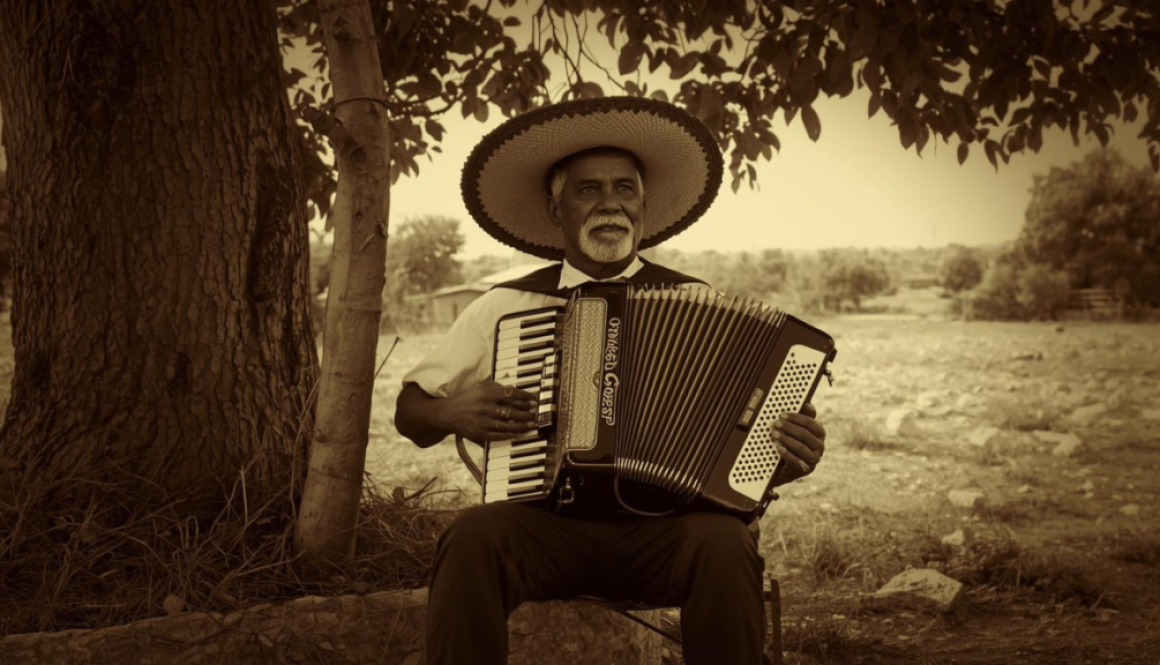 Imagen creada por IA, el son vallenato