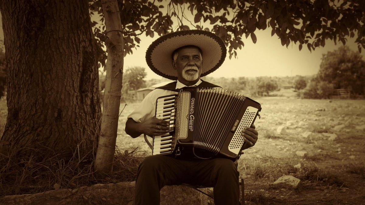 Imagen creada por IA, el son vallenato