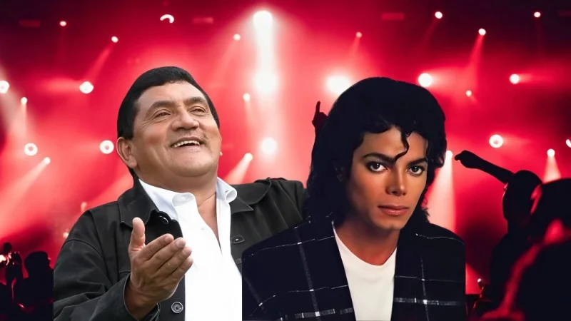 Poncho Zuleta y Michael Jackson
