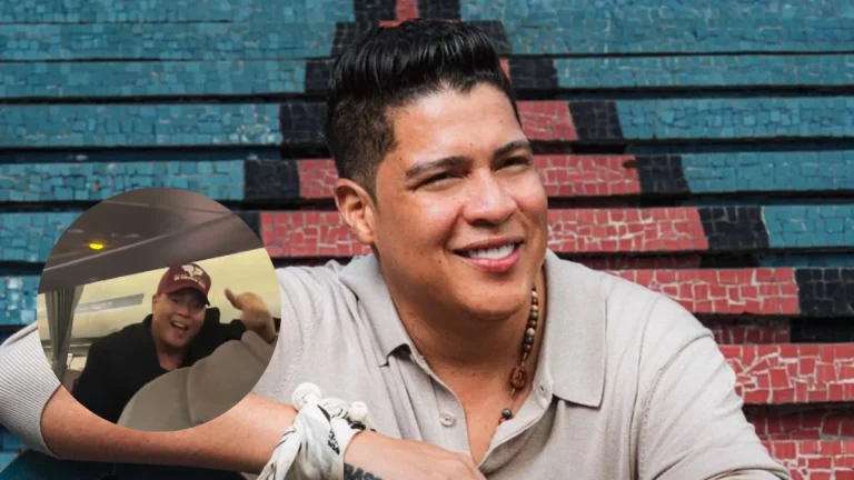 Rafa Pérez y su parranda en un avión