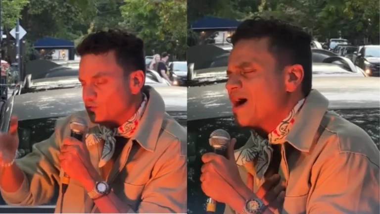 Silvestre da un concierto gratis en las calles de Buenos Aires, Argetina