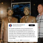 Alcalde habla sobre la estatua