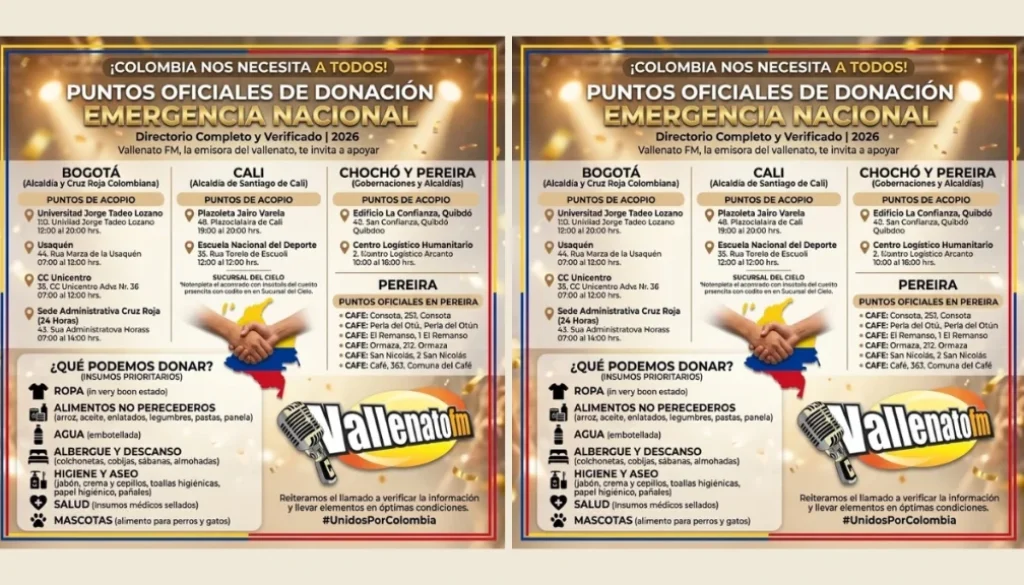 PUNTOS DE ACOPIO PUNTOS DE ACOPIO DONACIONES TERREMOTO