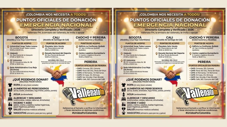 PUNTOS DE ACOPIO DONACIONES TERREMOTO